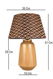 Opviq Lámpara de Mesa de Cerámica BK107 Multicolor